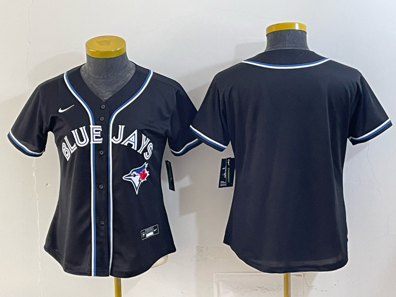 Women's MLB Toronto Blue Jays Nameless 2026 Black Fashion Replica Jersey