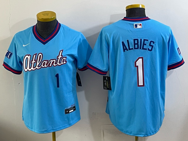 Women's MLB Atlanta Braves #1 Ozzie Albies 2026 City Connect Jersey