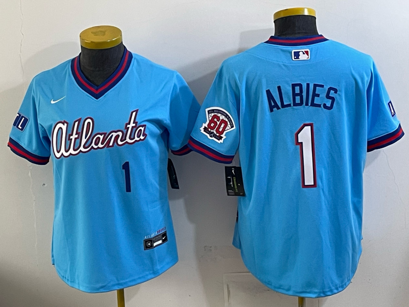 Women's MLB Atlanta Braves #1 Ozzie Albies 2026 City Connect Jersey