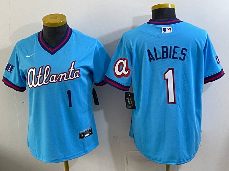 Women's MLB Atlanta Braves #1 Ozzie Albies 2026 City Connect Jersey