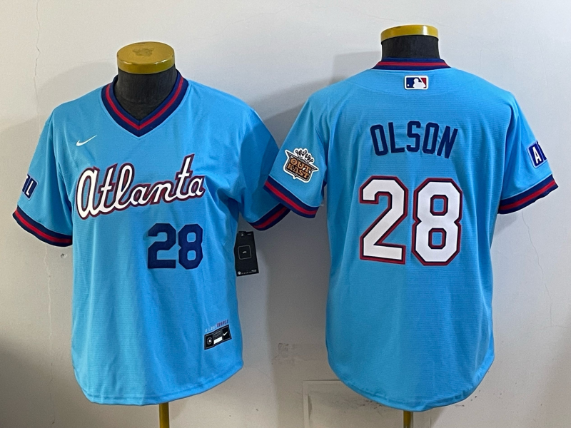Women's MLB Atlanta Braves #28 Matt Olson 2026 City Connect Jersey
