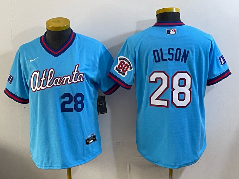 Women's MLB Atlanta Braves #28 Matt Olson 2026 City Connect Jersey