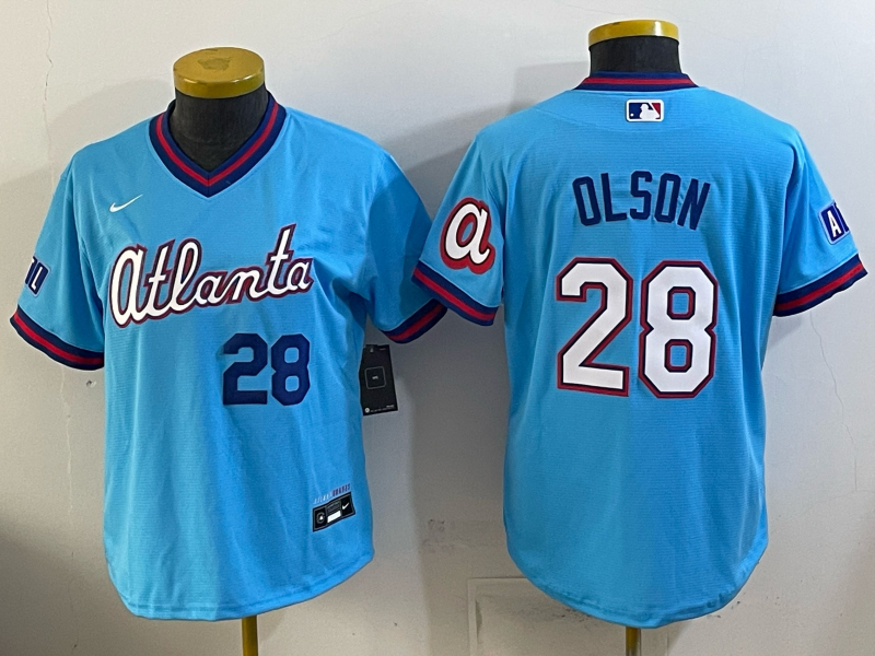 Women's MLB Atlanta Braves #28 Matt Olson 2026 City Connect Jersey