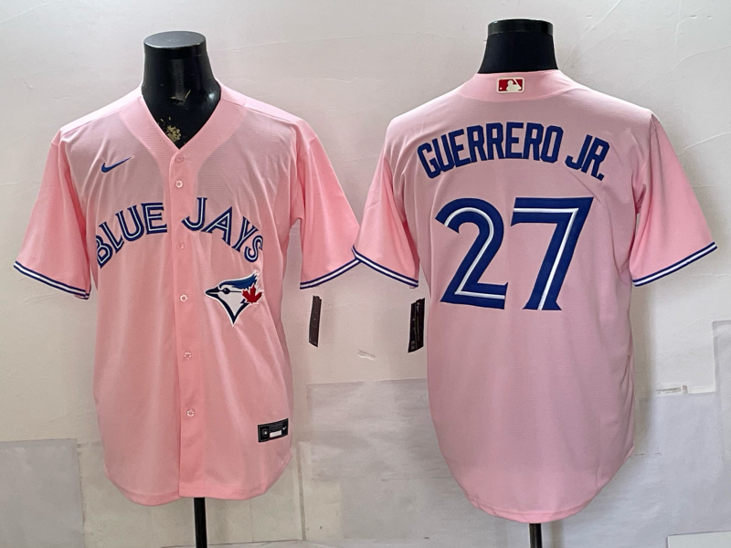Men's MLB Toronto Blue Jays #27 Vladimir Guerrero Jr. Nike Pink Personalized Jersey