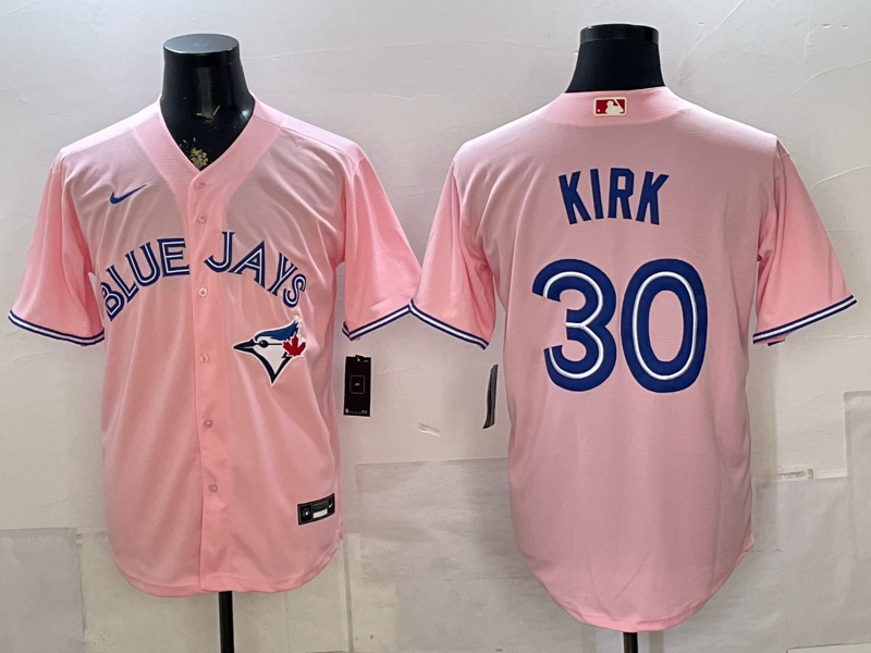 Men's MLB Toronto Blue Jays #30 Alejandro Kirk Nike Pink Personalized Jersey