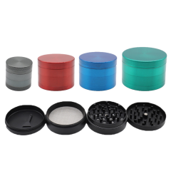 Aluminum Alloy Herb Grinder 40/50/55/63/75mm | 4-Layer Manual Tobacco Grinder