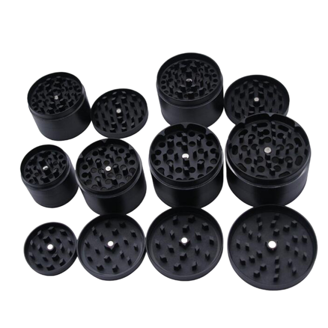 Aluminum Alloy Herb Grinder 40/50/55/63/75mm | 4-Layer Manual Tobacco Grinder