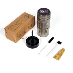 Plastic Herb Grinder Tube 6-in-1 Storage and Grinder | 72mm Portable Multi-Function Grinder Jar with Cone Filling System