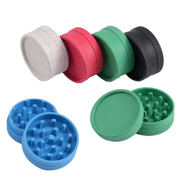 55mm Biodegradable Plastic Herb Grinder – 2 Layer Eco-Friendly Design