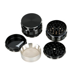 63mm Aluminum Alloy Herb Grinder – 4-Layer Heavy-Duty Metal Grinder with Unique Gear Design, Sharp Teeth, and Magnetic Lid for Efficient Grinding