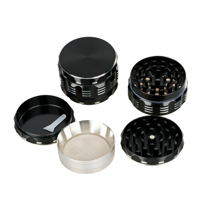 63mm Aluminum Alloy Herb Grinder – 4-Layer Heavy-Duty Metal Grinder with Unique Gear Design, Sharp Teeth, and Magnetic Lid for Efficient Grinding