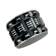 63mm Aluminum Alloy Herb Grinder – 4-Layer Heavy-Duty Metal Grinder with Unique Gear Design, Sharp Teeth, and Magnetic Lid for Efficient Grinding