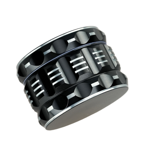 63mm Aluminum Alloy Herb Grinder – 4-Layer Heavy-Duty Metal Grinder with Unique Gear Design, Sharp Teeth, and Magnetic Lid for Efficient Grinding