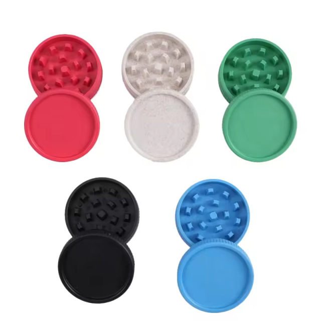 55mm Biodegradable Plastic Herb Grinder – 2 Layer Eco-Friendly Design