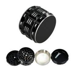 63mm Aluminum Alloy Herb Grinder – 4-Layer Heavy-Duty Metal Grinder with Unique Gear Design, Sharp Teeth, and Magnetic Lid for Efficient Grinding