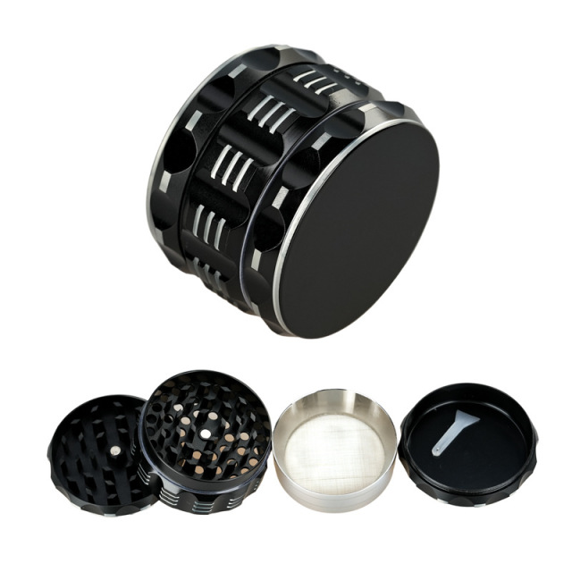 63mm Aluminum Alloy Herb Grinder – 4-Layer Heavy-Duty Metal Grinder with Unique Gear Design, Sharp Teeth, and Magnetic Lid for Efficient Grinding