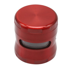 52mm 4-Layer Zinc Alloy Herb Grinder with Side 3-Hole Design | Durable Metal Tobacco Grinder with Mesh Screen & Pollen Catcher