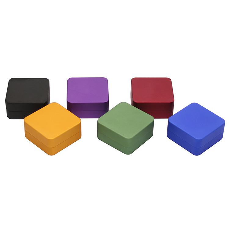 Square Aluminum Herb Grinder 2 Layers 50mm Metal Grinder Tobacco Crusher Portable Smoking Accessories