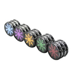 63mm Aluminum Alloy Herb Grinder 4 Layers | Colorful Lightning Pattern Design Tobacco Crusher | Durable Metal Spice Grinder with Sharp Teeth