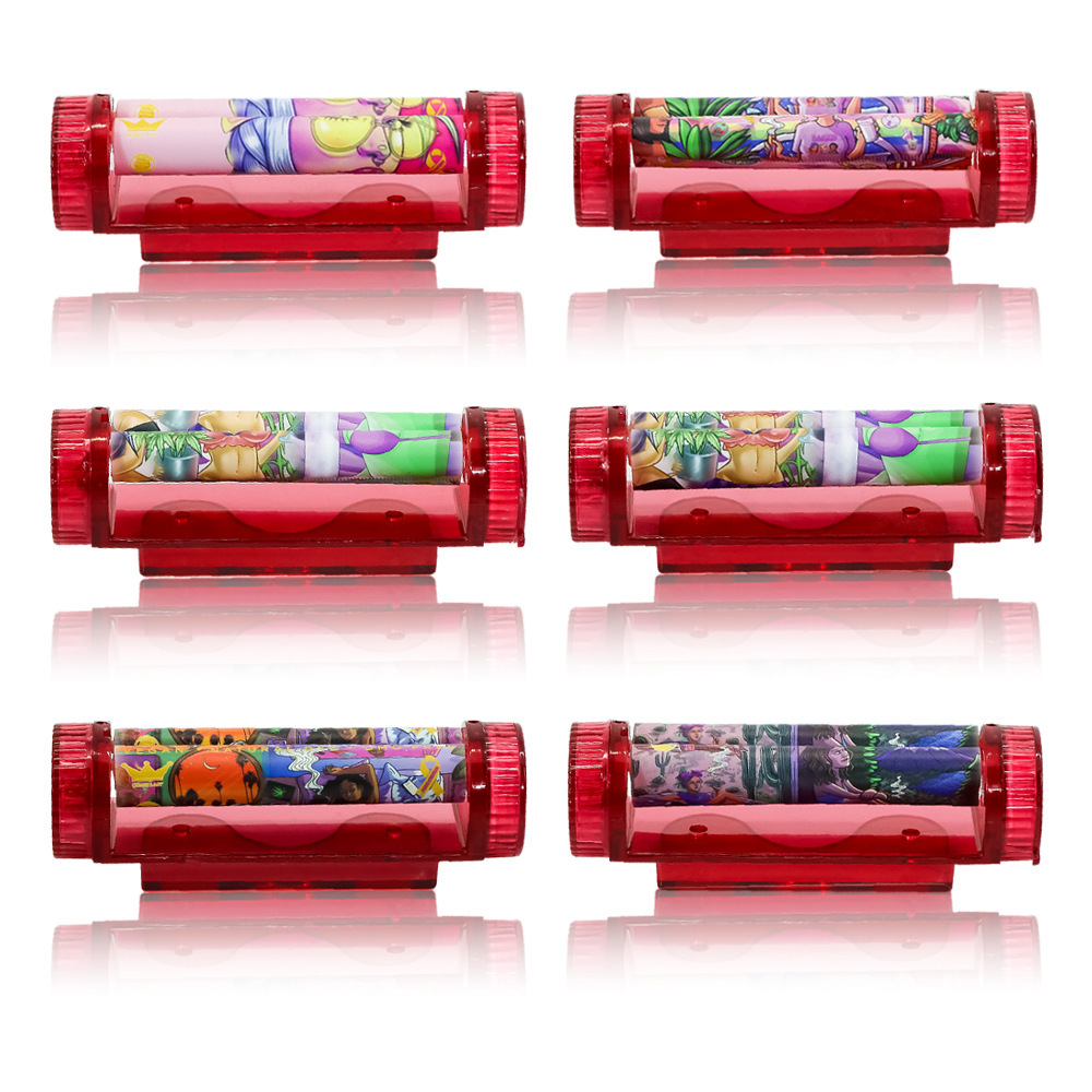 78mm Plastic Cigarette Rolling Machine – Colorful Side Grinder Combo Roller