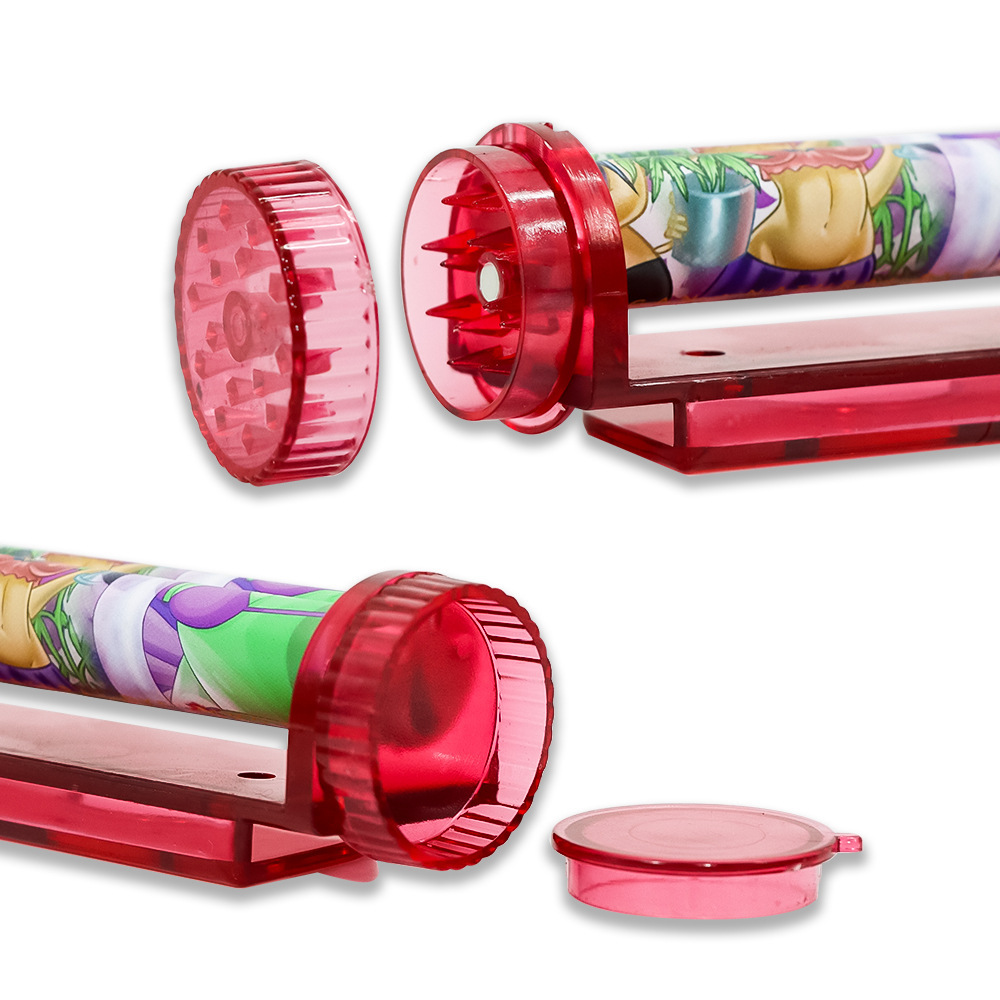 78mm Plastic Cigarette Rolling Machine – Colorful Side Grinder Combo Roller