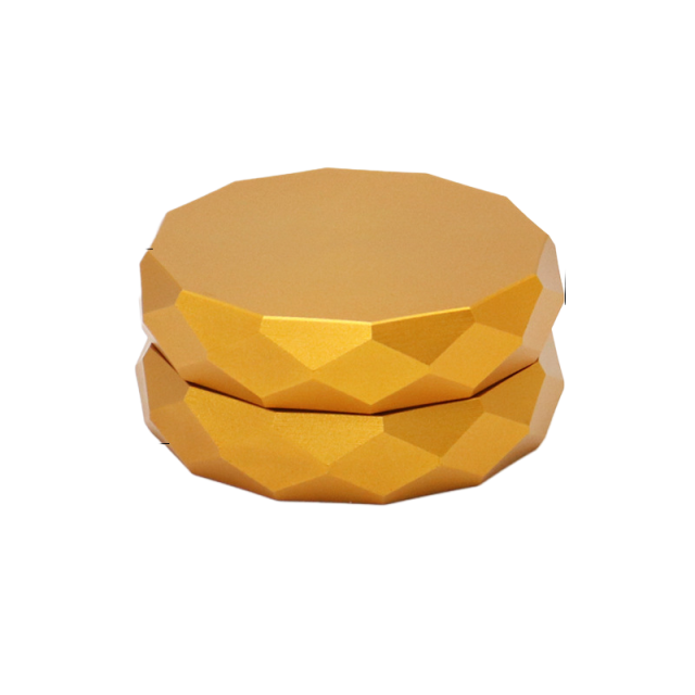 50mm Square Aluminum Alloy Herb Grinder 2 Layers Portable Magnetic Lid Crusher