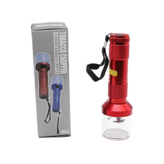 Portable Electric Herb Grinder – Aluminum Alloy Automatic Spice Crusher with Transparent Chamber