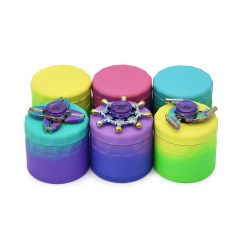 63mm 4-Layer Gradient Aluminum Alloy Grinder with Decorative Lid – Herb Spice Crusher