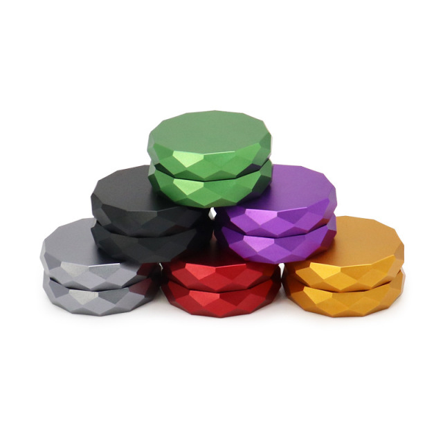 50mm Square Aluminum Alloy Herb Grinder 2 Layers Portable Magnetic Lid Crusher