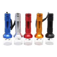 Portable Electric Herb Grinder – Aluminum Alloy Automatic Spice Crusher with Transparent Chamber