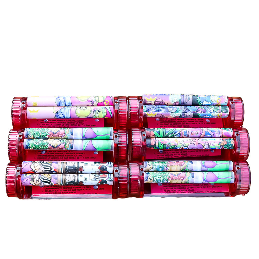 78mm Plastic Cigarette Rolling Machine – Colorful Side Grinder Combo Roller