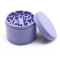 63mm Ceramic Coated Aluminum Herb Grinder – 4-Layer Metal Tobacco Grinder with Magnetic Lid and Sharp Teeth