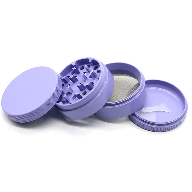 63mm Ceramic Coated Aluminum Herb Grinder – 4-Layer Metal Tobacco Grinder with Magnetic Lid and Sharp Teeth