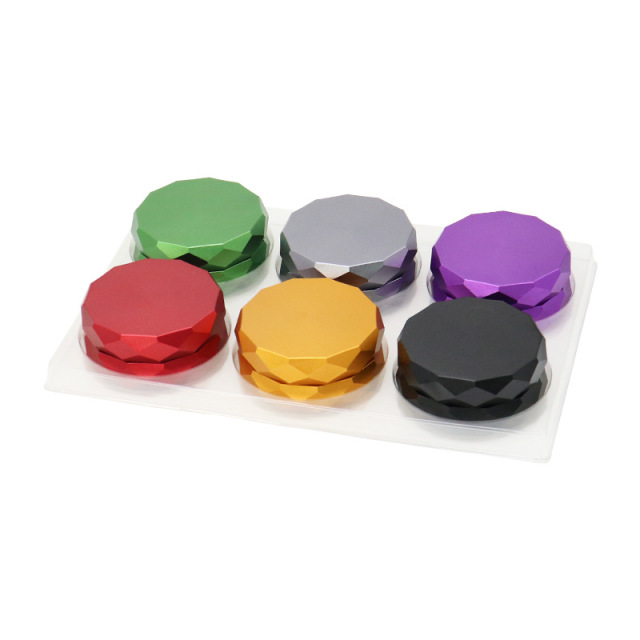 50mm Square Aluminum Alloy Herb Grinder 2 Layers Portable Magnetic Lid Crusher