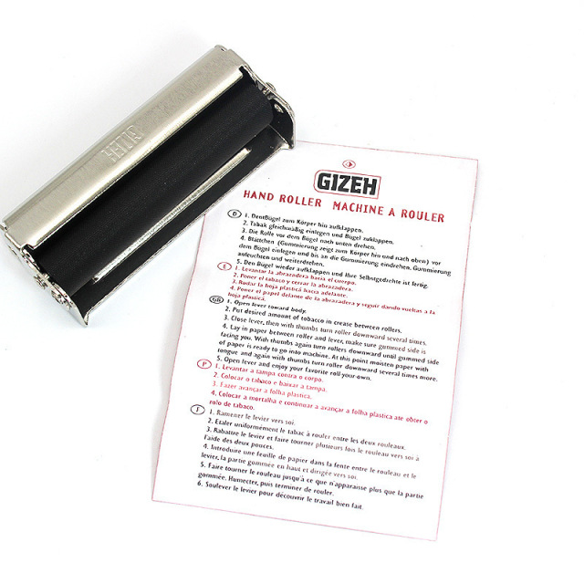70mm Metal Cigarette Rolling Machine – GIZEH Style Hand Roller