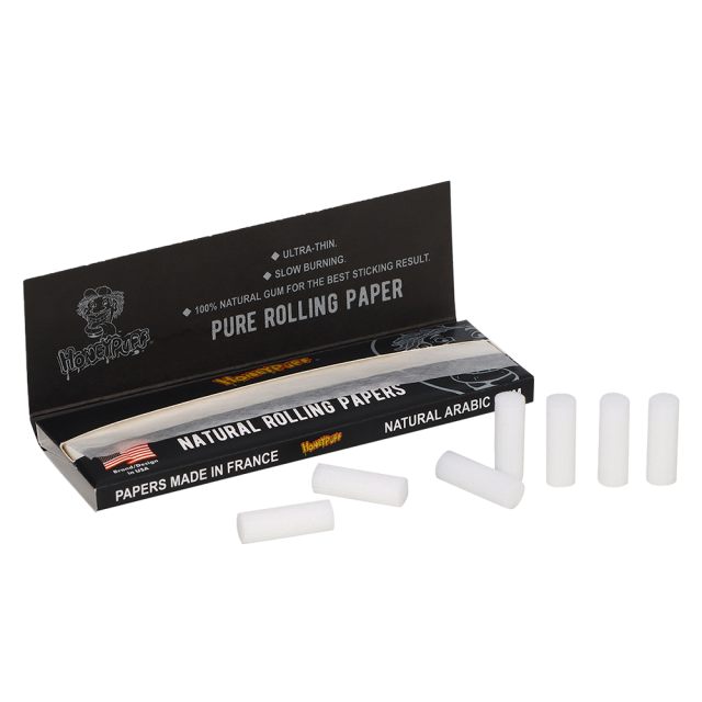 Honeypuff 5mm Slim Cotton Filter Tips with Rolling Paper – 1000pcs Bag