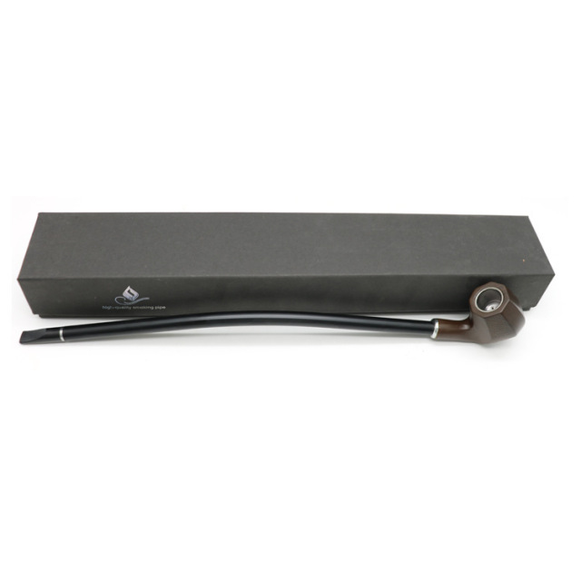 Hexagon Resin Long Stem Smoking Pipe – 410mm Carved Design with Gift Box