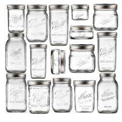 Mason Glass Jar with Metal Lid – Wide Mouth Herb & Tobacco Storage Container