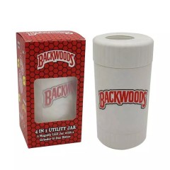 Backwoods Plastic LED Jar with Herb Grinder | 4-in-1 Smell Proof Storage Container