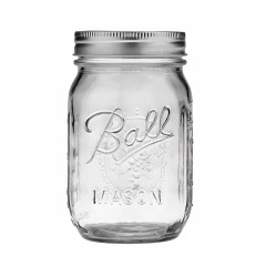 Mason Glass Jar with Metal Lid – Wide Mouth Herb & Tobacco Storage Container