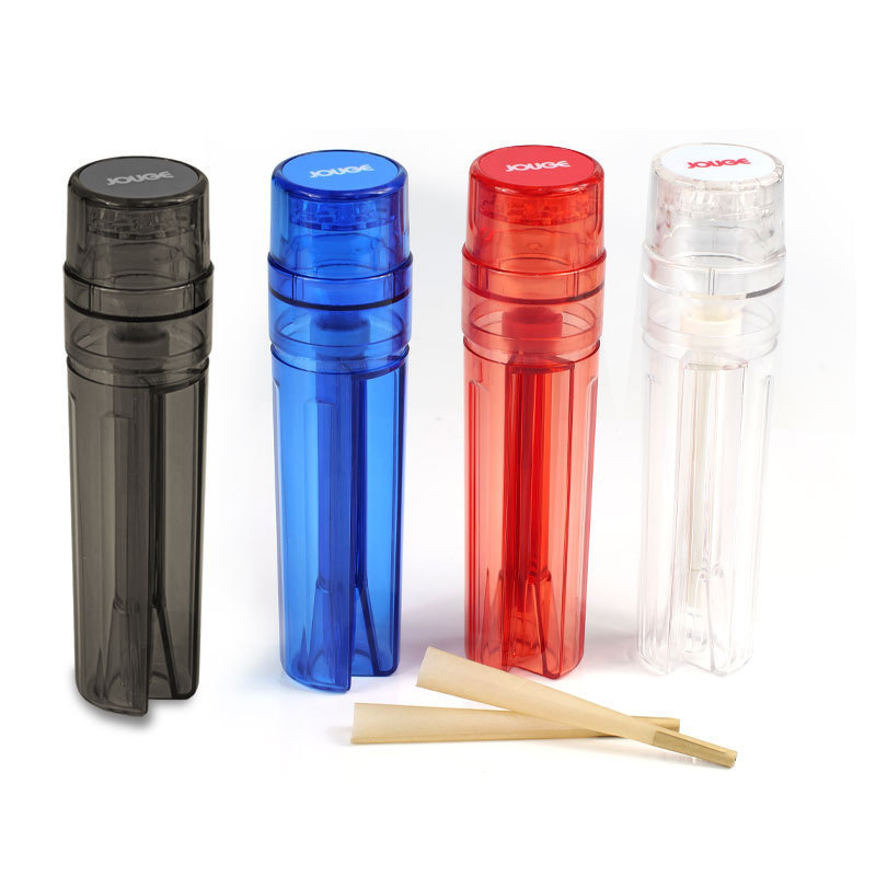 Plastic Cone Roller with Herb Grinder | Manual Pre Roll Cone Filling Machine | 48×178mm