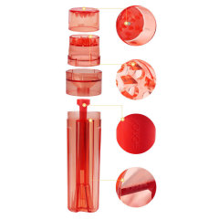 Plastic Cone Roller with Herb Grinder | Manual Pre Roll Cone Filling Machine | 48×178mm