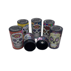 Skull Design Vacuum Stash Jar – Airtight Herb Storage Container, 6 Colors Mixed