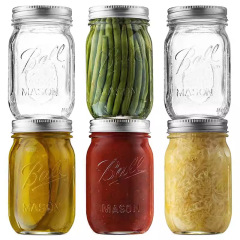 Mason Glass Jar with Metal Lid – Wide Mouth Herb & Tobacco Storage Container