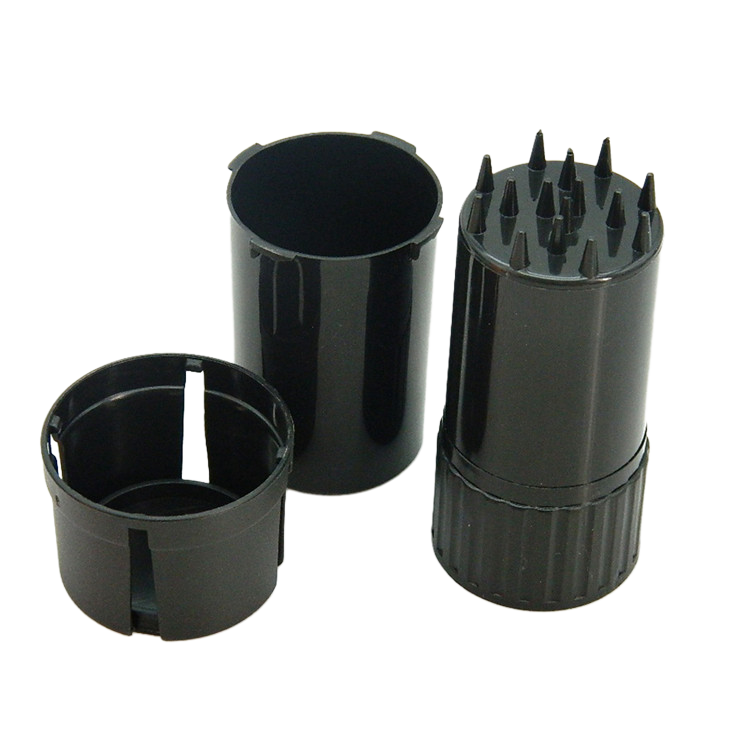 Small Airtight Plastic Herb Grinder Stash Jar 2-Layer Waterproof Storage Bottle 46mm