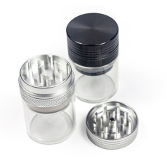 40mm Aluminum Lid Glass Storage Jar – Airtight Herb Grinder Container