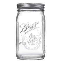 Mason Glass Jar with Metal Lid – Wide Mouth Herb & Tobacco Storage Container