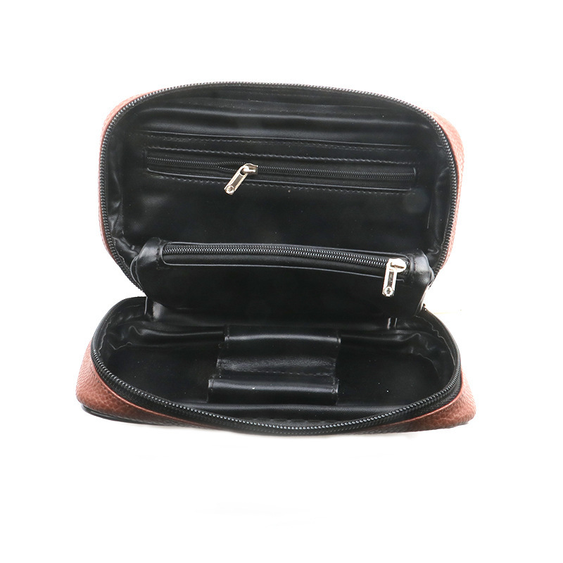 PU Leather Tobacco Pouch with Zipper | Portable Smoking Storage Bag for Tobacco, Rolling Papers & Accessories