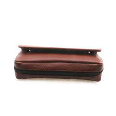 Premium PU Leather Tobacco Pouch with Zipper & Snap Closure | Portable Rolling Tobacco Storage Bag