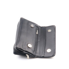 Premium PU Leather Tobacco Pouch with Zipper & Snap Closure | Portable Rolling Tobacco Storage Bag